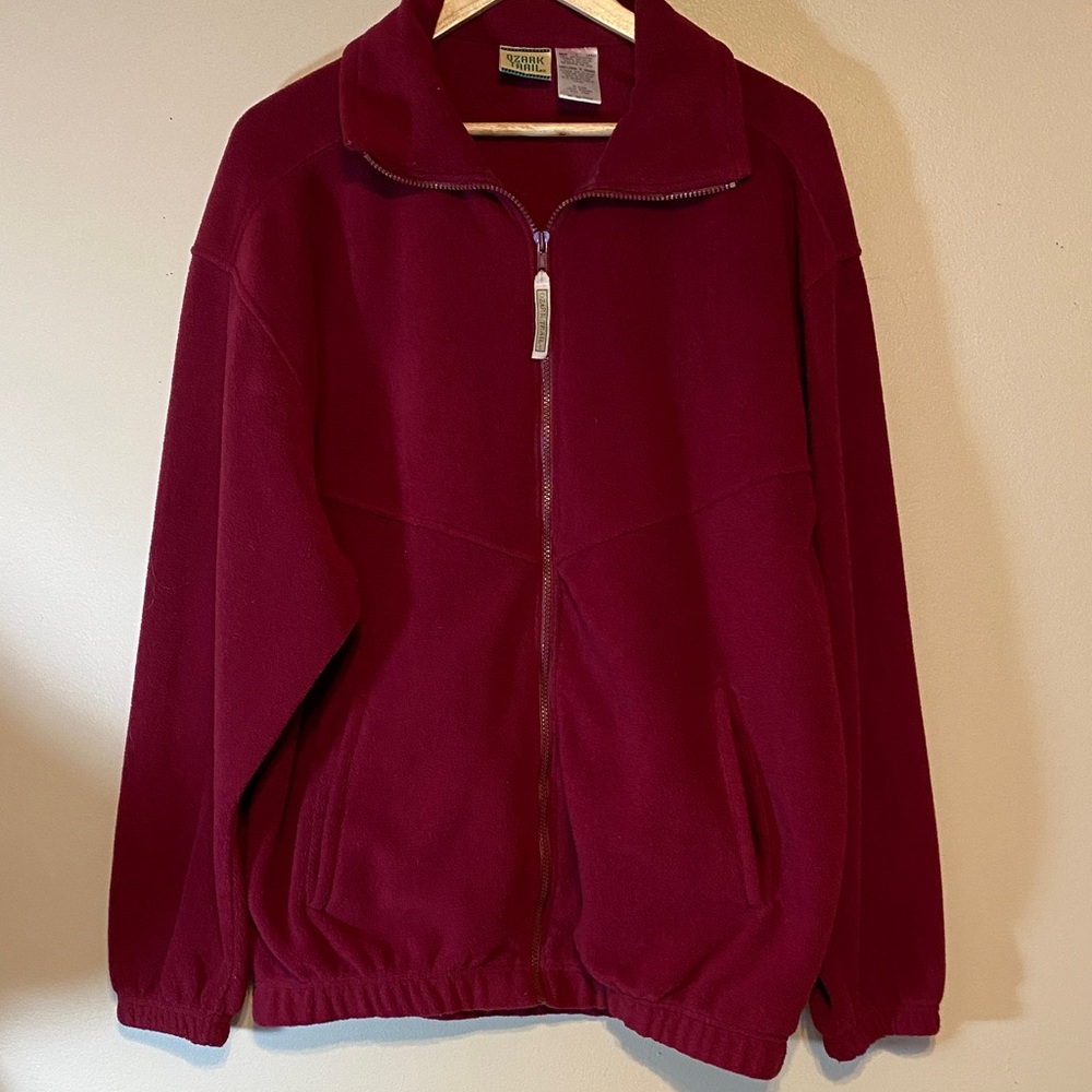 Ozark Trail Men's Zip Up Sweater - Burgundy